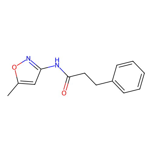 N-(5-methyl-1,2-oxazol-3-yl)-3-phenylpropanamide structure