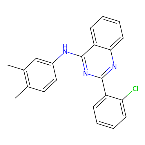 2-(2-chlorophenyl)-N-(3,4-dimethylphenyl)quinazolin-4-amine structure