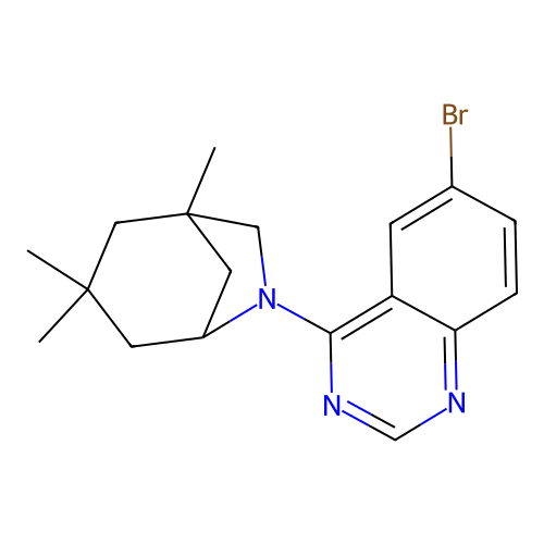 6-Bromo-4-(1,3,3-trimethyl-6-azabicyclo[3.2.1]oct-6-yl)quinazoline structure