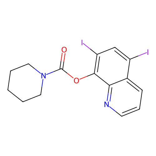 5,7-Diiodoquinolin-8-yl piperidine-1-carboxylate structure