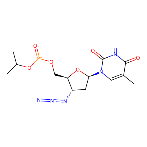 3'-Azido-3'-deoxy-thymidine, 5'-isopropyl phosphonate structure