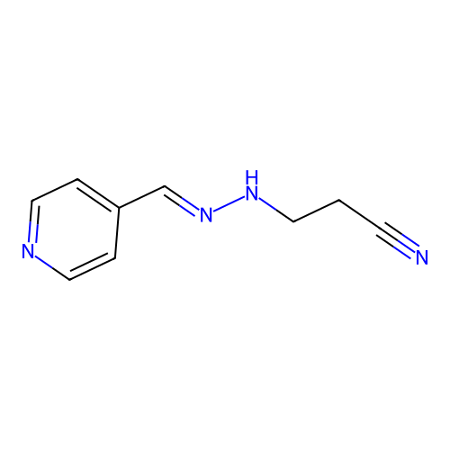 3-[2-(Pyridin-4-ylmethylidene)hydrazinyl]propanenitrile structure