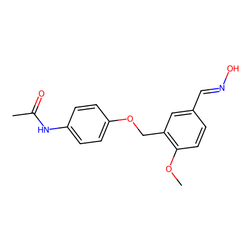 N-[4-[[5-[(E)-hydroxyiminomethyl]-2-methoxyphenyl]methoxy]phenyl]acetamide structure
