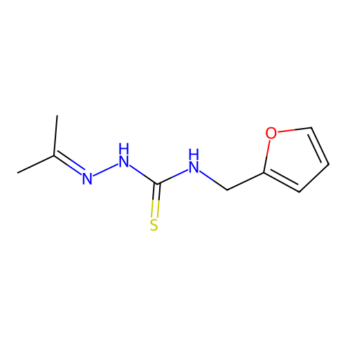 1-(Furan-2-ylmethyl)-3-(propan-2-ylideneamino)thiourea structure