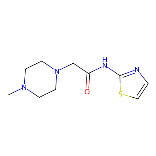 2-(4-methylpiperazin-1-yl)-N-(1,3-thiazol-2-yl)acetamide structure