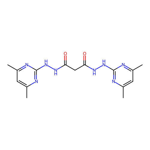 N'1,N'3-bis(4,6-dimethylpyrimidin-2-yl)malonohydrazide structure