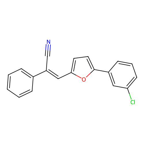 3-[5-(3-Chlorophenyl)furan-2-yl]-2-phenylprop-2-enenitrile structure