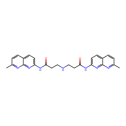 Propanamide, 3,3'-iminobis[N-(7-methyl-1,8-naphthyridin-2-yl)- structure