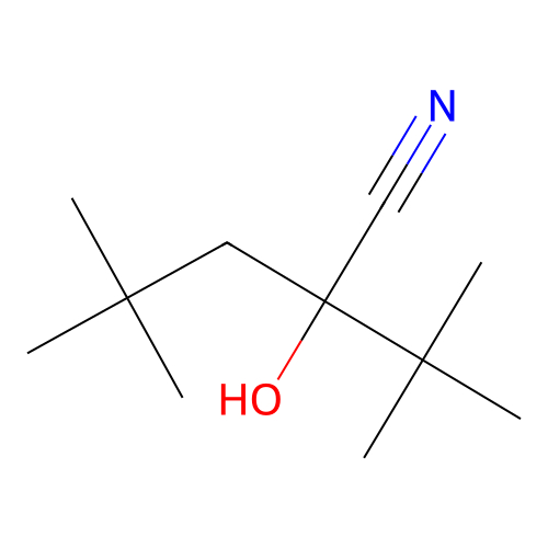 2-Tert-butyl-2-hydroxy-4,4-dimethylpentanenitrile structure