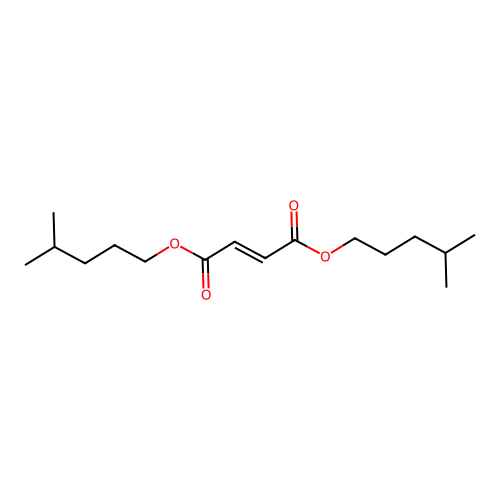2-Butenedioic acid (2E)-, 1,4-bis(4-methylpentyl) ester structure