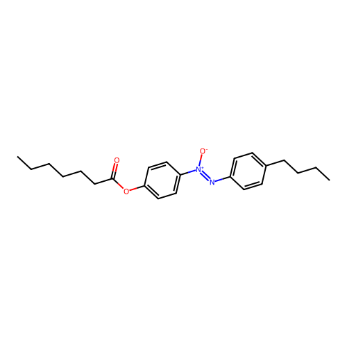 4-[(Z)-(4-butylphenyl)-NNO-azoxy]phenyl heptanoate structure