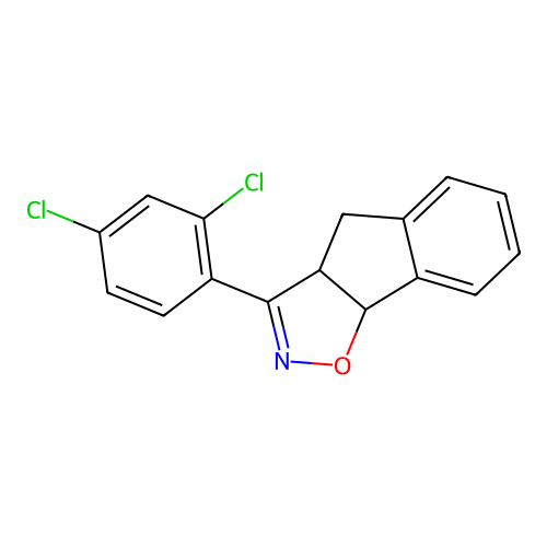 4H-Indeno(2,1-d)isoxazole, 3a,8b-dihydro-3-(2,4-dichlorophenyl)- structure