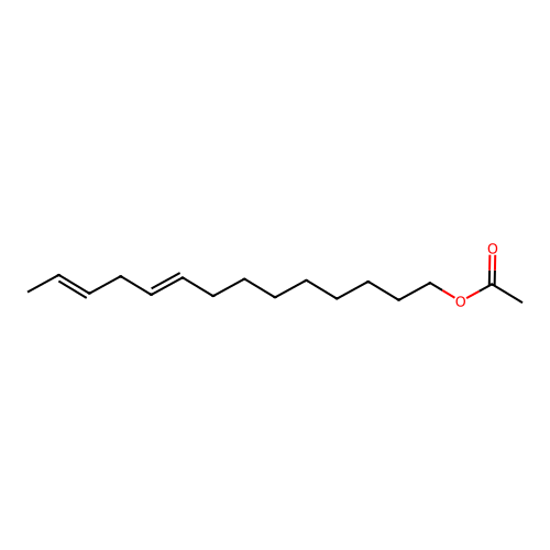 (9E,12Z)-9,12-Tetradecadien-1-ol acetate structure