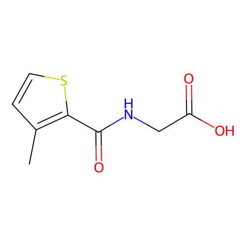 2-[(3-Methylthiophene-2-carbonyl)amino]acetic acid structure