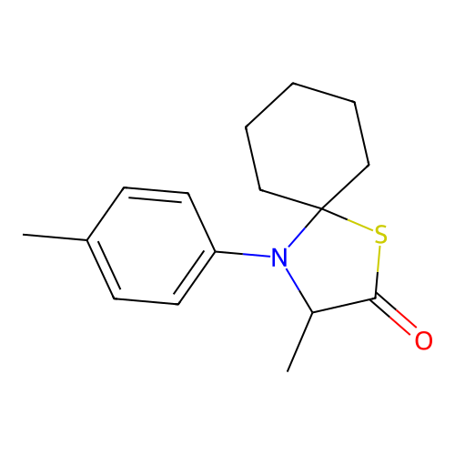 3-Methyl-4-(4-methylphenyl)-1-thia-4-azaspiro[4.5]decan-2-one structure