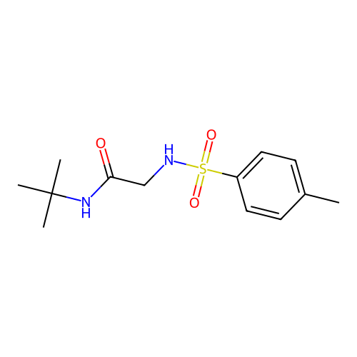 N-(tert-butyl)-2-{[(4-methylphenyl)sulfonyl]amino}acetamide structure