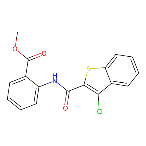 Methyl 2-{[(3-chloro-1-benzothien-2-yl)carbonyl]amino}benzoate structure
