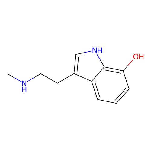 3-[2-(methylamino)ethyl]-1H-indol-7-ol structure