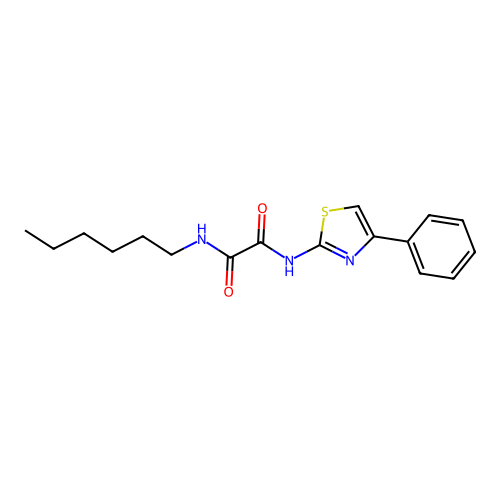 N-hexyl-N'-(4-phenyl-1,3-thiazol-2-yl)ethanediamide structure