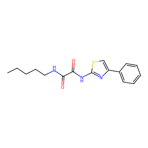 N-pentyl-N'-(4-phenyl-1,3-thiazol-2-yl)ethanediamide structure