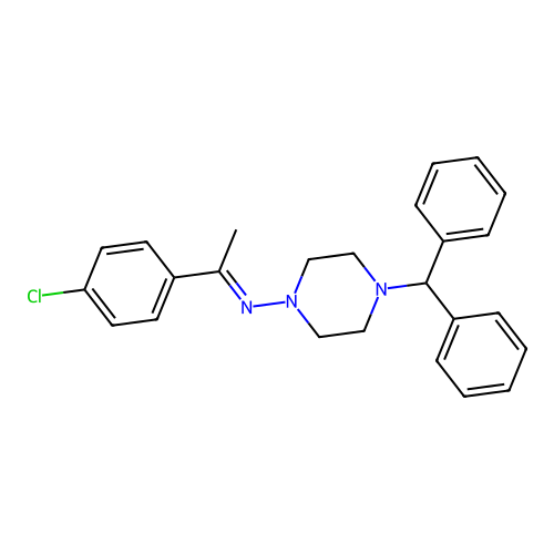 (Z)-N-(4-benzhydrylpiperazin-1-yl)-1-(4-chlorophenyl)ethanimine structure