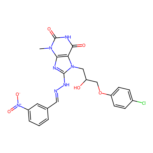 C22H20ClN7O6 structure