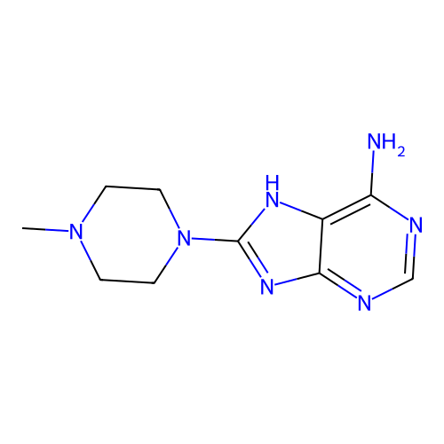 8-(4-methylpiperazin-1-yl)-9H-purin-6-amine structure
