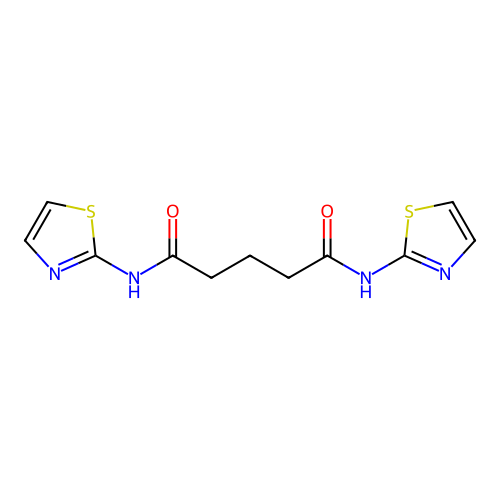 N~1~,N~5~-di(1,3-thiazol-2-yl)pentanediamide structure