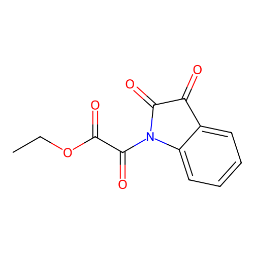 Ethyl 2-(2,3-dioxoindol-1-yl)-2-oxoacetate structure