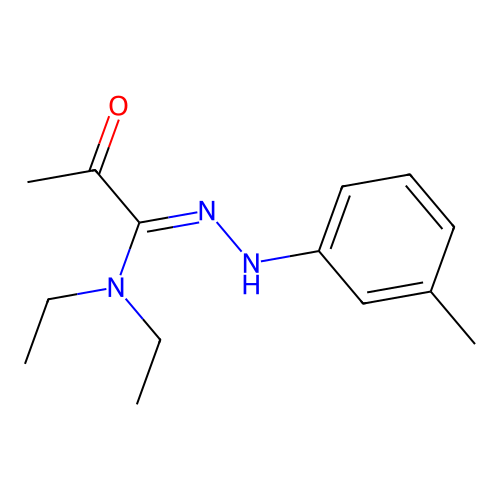 N,N-diethyl-N'-(3-methylanilino)-2-oxopropanimidamide structure