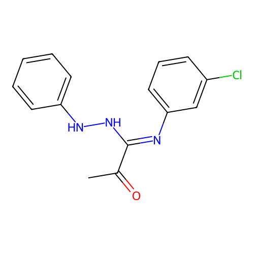 N-anilino-N'-(3-chlorophenyl)-2-oxopropanimidamide structure