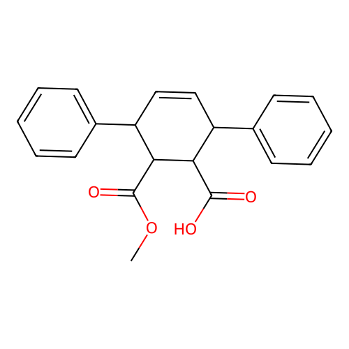 6-(Methoxycarbonyl)-2,5-diphenyl-3-cyclohexene-1-carboxylic acid structure