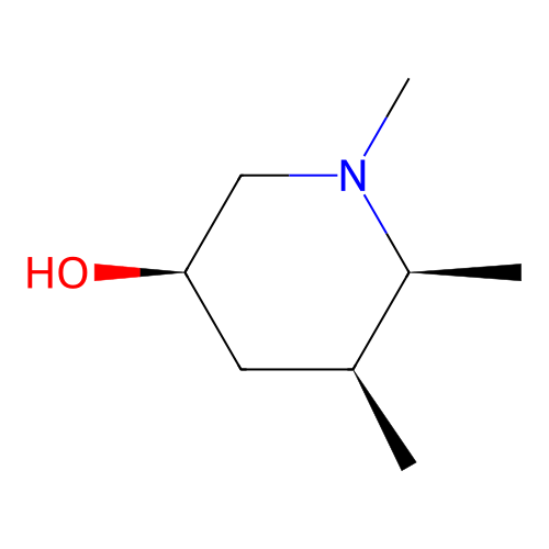 (3R,5S,6S)-1,5,6-trimethylpiperidin-3-ol structure