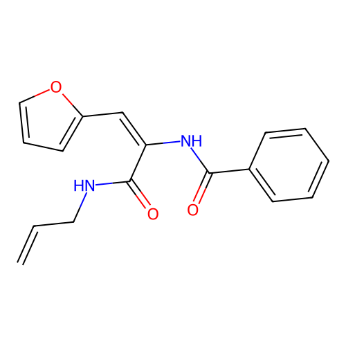 (2E)-3-(2-furyl)-2-(phenylcarbonylamino)-N-prop-2-enylprop-2-enamide structure