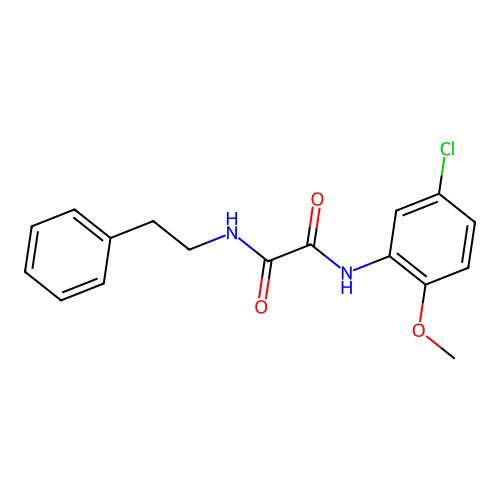 N-(5-chloro-2-methoxyphenyl)-N'-(2-phenylethyl)ethanediamide structure