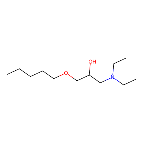 1-(Diethylamino)-3-(pentyloxy)propan-2-ol structure