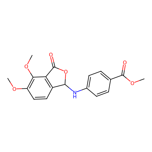Methyl 4-[(4,5-dimethoxy-3-oxo-1,3-dihydro-2-benzofuran-1-yl)amino]benzoate structure