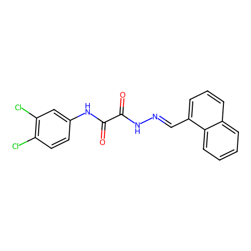 N-(3,4-Dichlorophenyl)-2-(2-(1-naphthylmethylene)hydrazino)-2-oxoacetamide structure