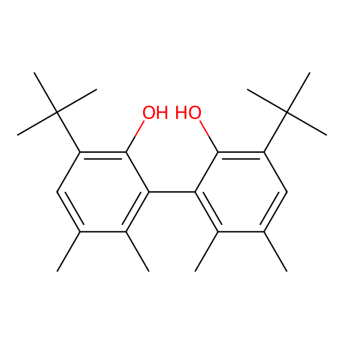 3,3'-Di-tert-butyl-5,5',6,6'-tetramethyl(1,1'-biphenyl)-2,2'-diol structure