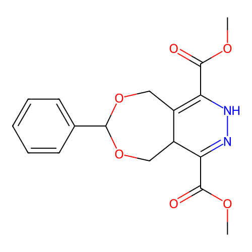 dimethyl 7-phenyl-2,4a,5,9-tetrahydro-[1,3]dioxepino[5,6-d]pyridazine-1,4-dicarboxylate structure