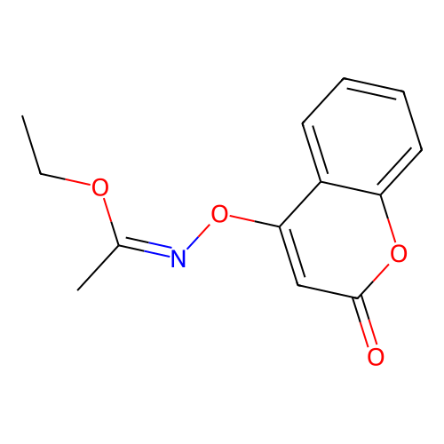 ethyl N-(2-oxochromen-4-yl)oxyethanimidate structure