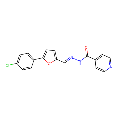 N'-[(E)-[5-(4-Chlorophenyl)furan-2-YL]methylidene]pyridine-4-carbohydrazide structure