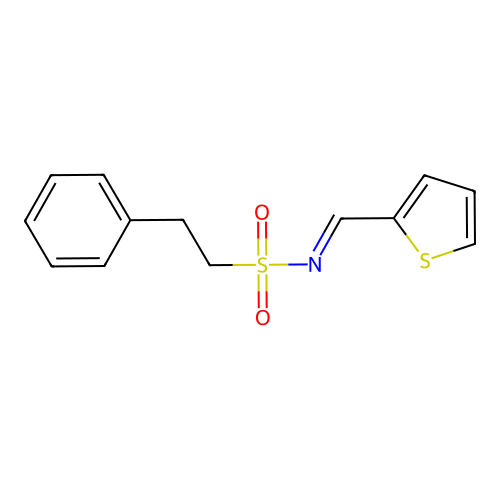 2-phenyl-N-[(thiophen-2-yl)methylidene]ethane-1-sulfonamide structure