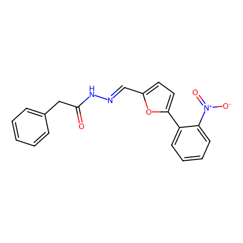 N'-{(E)-[5-(2-nitrophenyl)furan-2-yl]methylidene}-2-phenylacetohydrazide structure