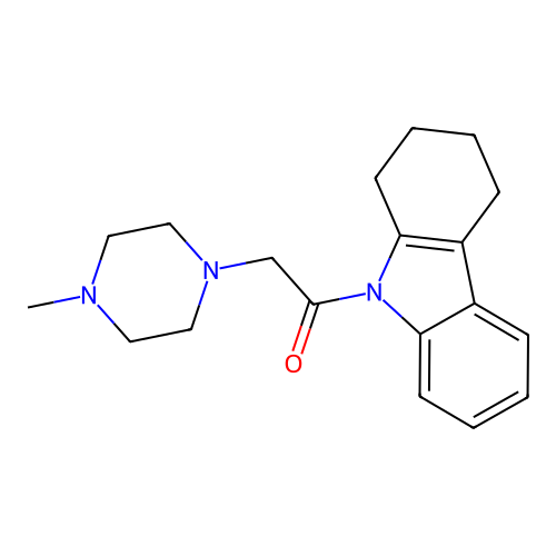 2-(4-methylpiperazin-1-yl)-1-(1,2,3,4-tetrahydro-9H-carbazol-9-yl)ethanone structure