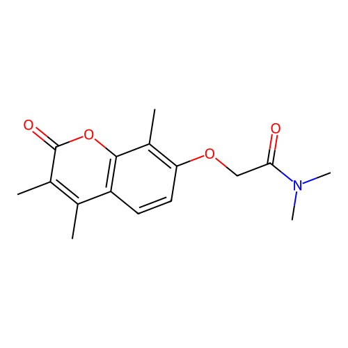 N,N-Dimethyl-2-((3,4,8-trimethyl-2-oxo-2H-chromen-7-YL)oxy)acetamide structure