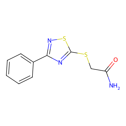 2-[(3-Phenyl-1,2,4-thiadiazol-5-yl)sulfanyl]acetamide structure