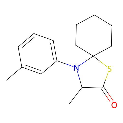 3-Methyl-4-(3-methylphenyl)-1-thia-4-azaspiro[4.5]decan-2-one structure