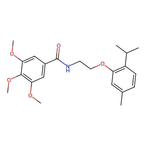 3,4,5-trimethoxy-N-[2-(5-methyl-2-propan-2-ylphenoxy)ethyl]benzamide structure