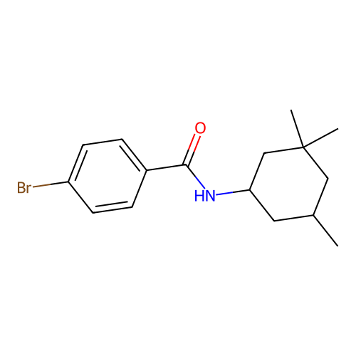 4-bromo-N-(3,3,5-trimethylcyclohexyl)benzamide structure